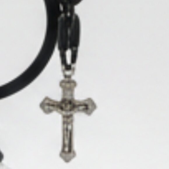 Beaded Handcrafted Keychain/bag charm w/cross charm. Brand new.  Handcrafted. - Picture 4 of 5